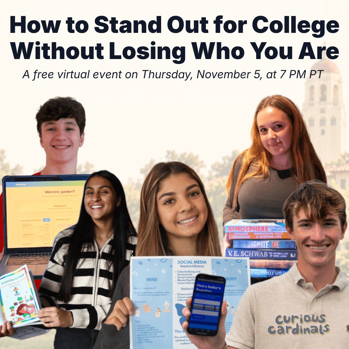 How to Stand Out for College Without Losing Who You Are - Cohosted with Vidya event cover